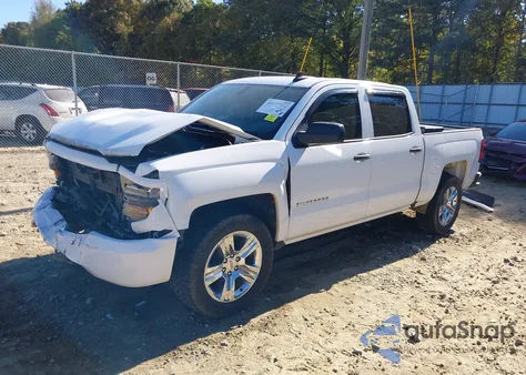 2018 Chevrolet Silverado 1500 Custom из США, поврежденный, VIN 3GCPCPECXJG348435